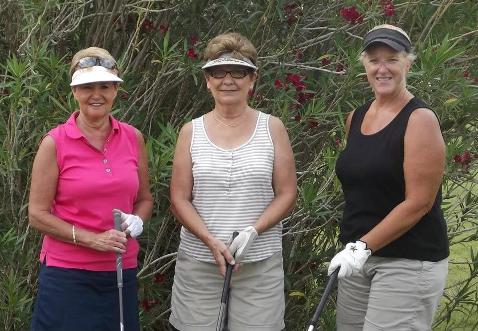 Donna Levy (on left) and friends out on the links  2013